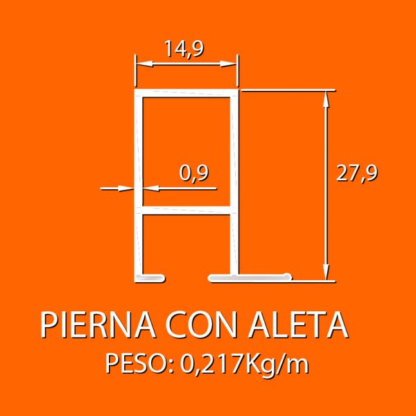 linea 4000 – 1 Pierna con aleta